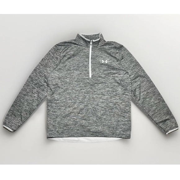 Under Armour Loose Fit Cold Gear 1/4 Zip Storm Sweater Fleece Men’s Large | Gray - Picture 1 of 4